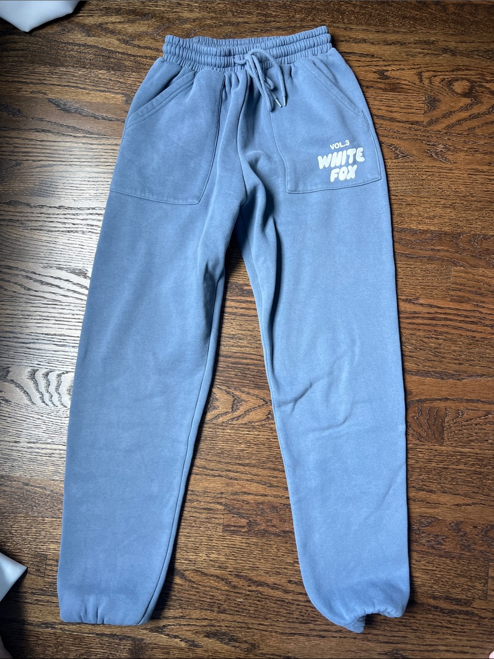 Adult xxs White Fox Blue Fleece Jogger Pants